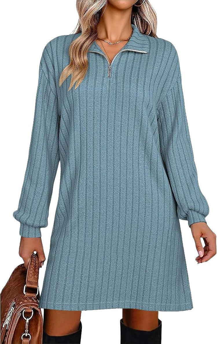 European And American Turtleneck Sheath Dress Women Clothing