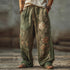 Men’s Casual Straight-Leg Digital Print Pants
