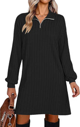 European And American Turtleneck Sheath Dress Women Clothing